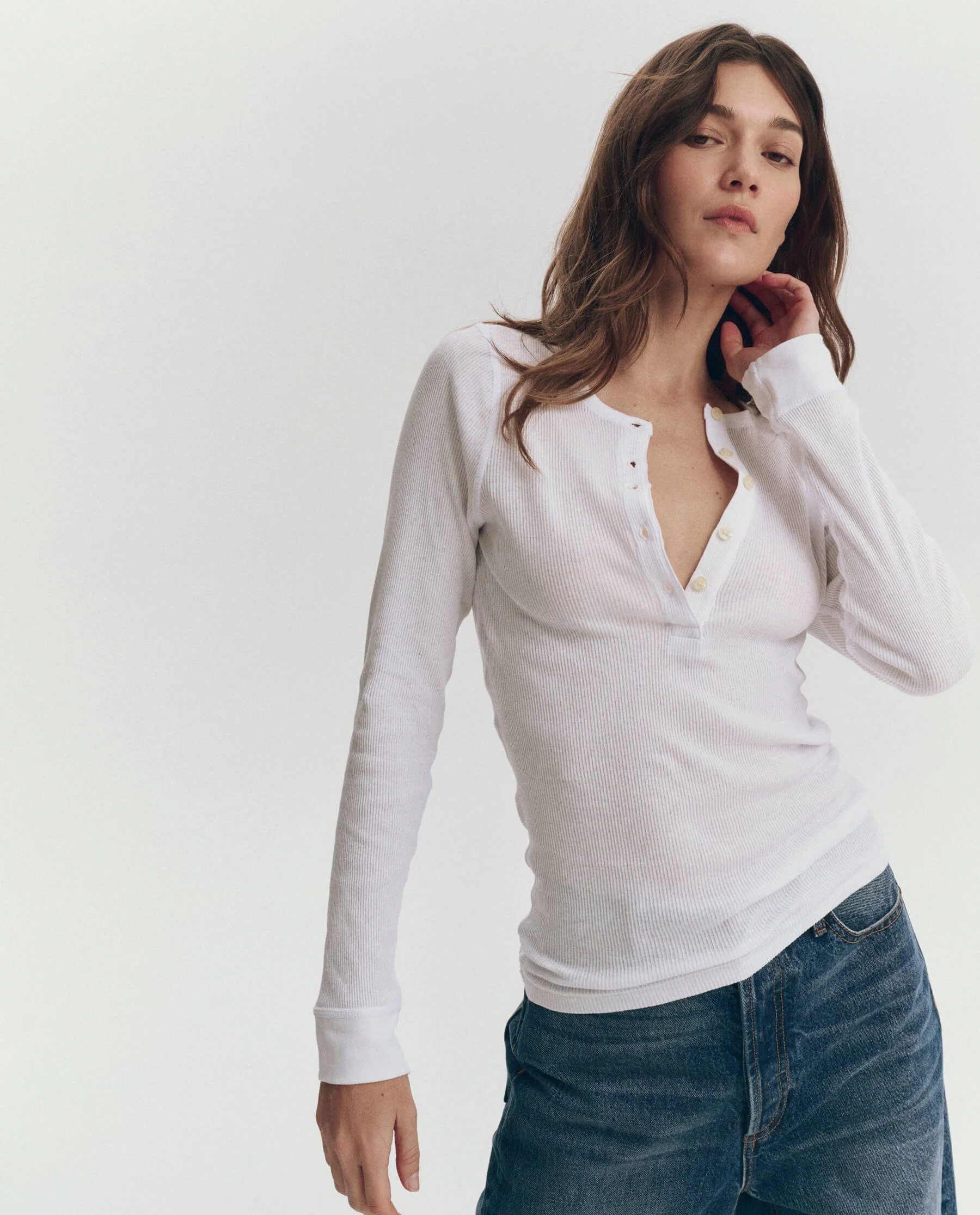 The Baby Rib Henley. -- True White - Image 3