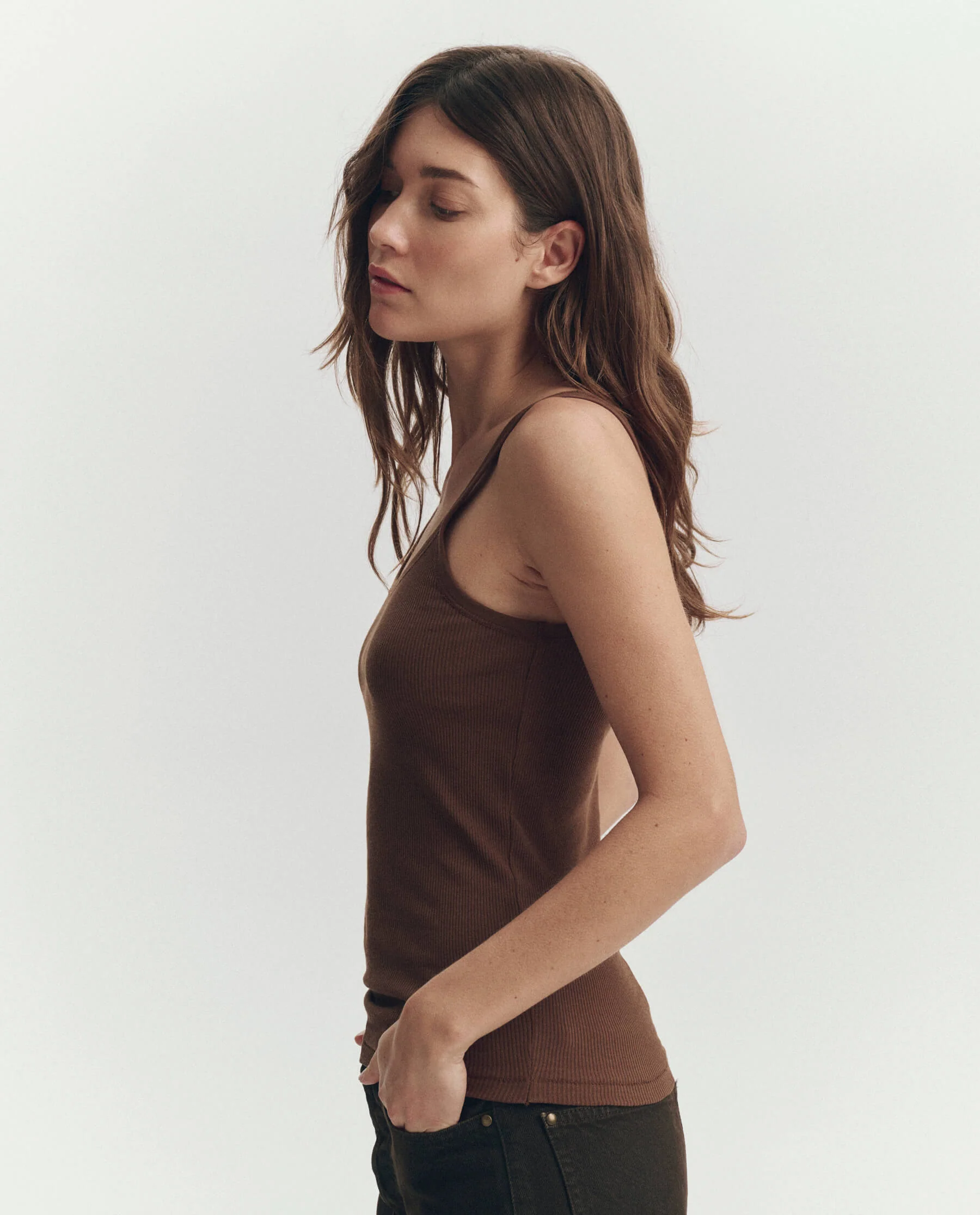 The Baby Rib Tank. -- Chocolate - Image 3