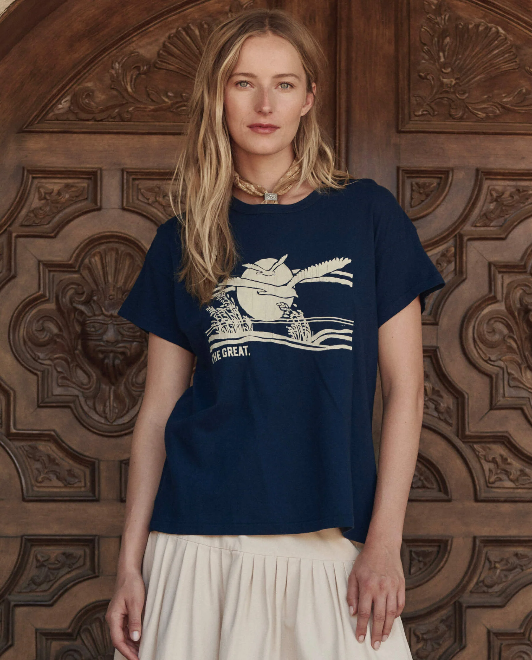 The Boxy Crew w/ Everglade Graphic. -- True Navy - Image 5
