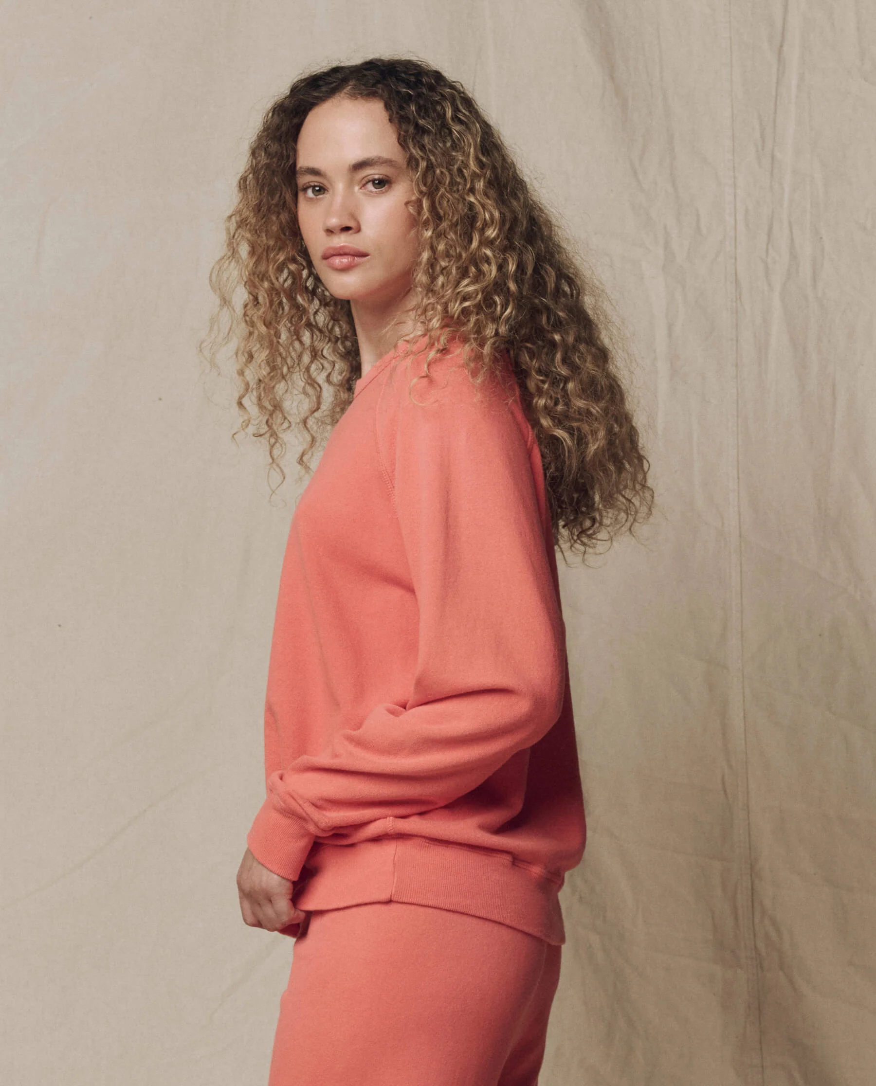 The College Sweatshirt. Solid -- Guava - Image 3