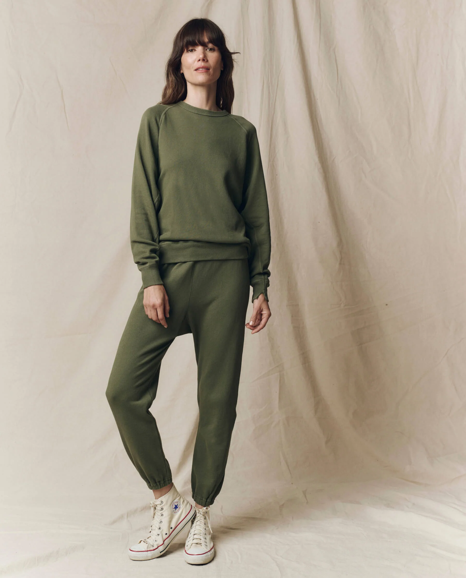 The College Sweatshirt. Solid -- Heritage Army - Image 4