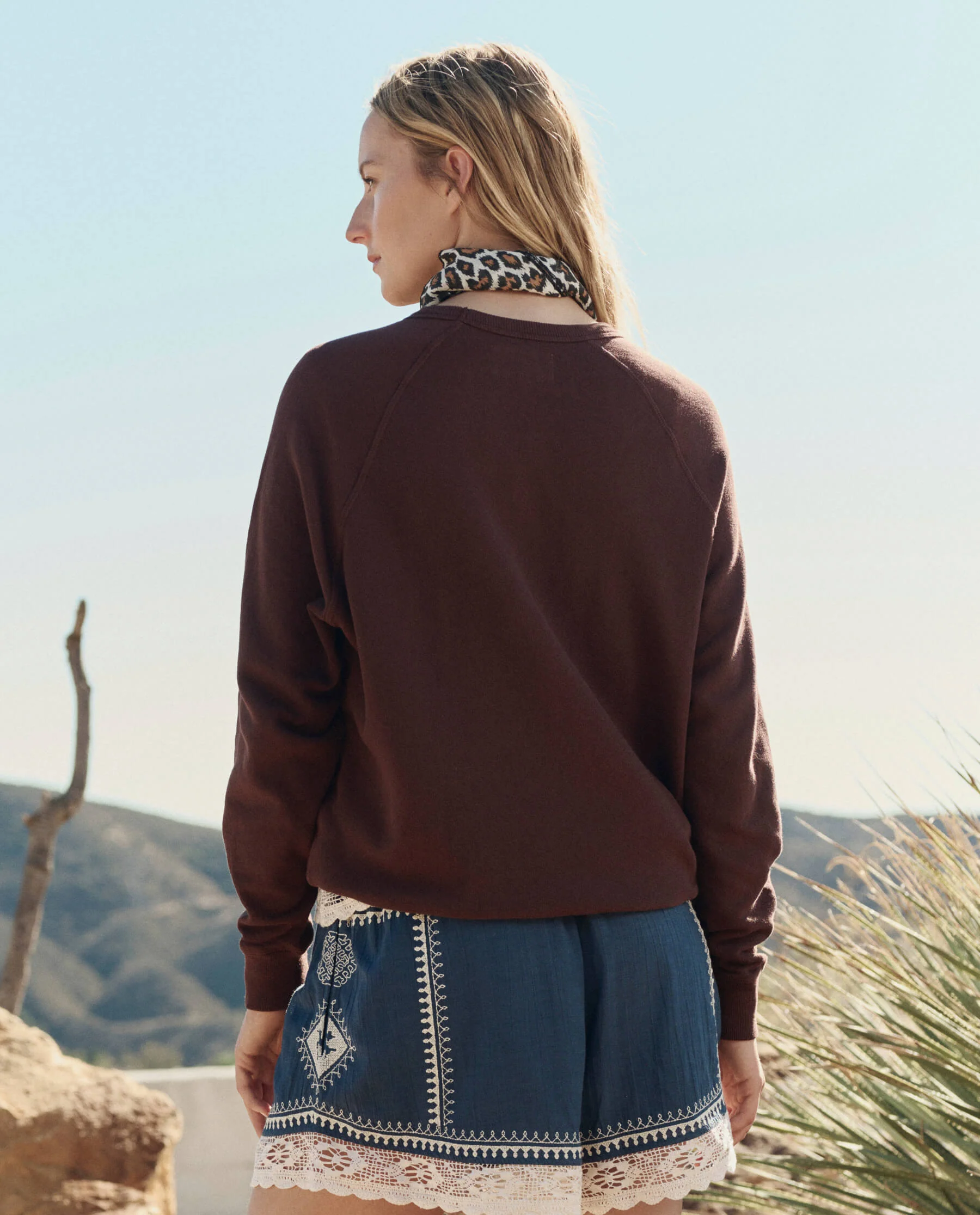 The College Sweatshirt w/ Everglade Graphic. -- Toasted Walnut - Image 3