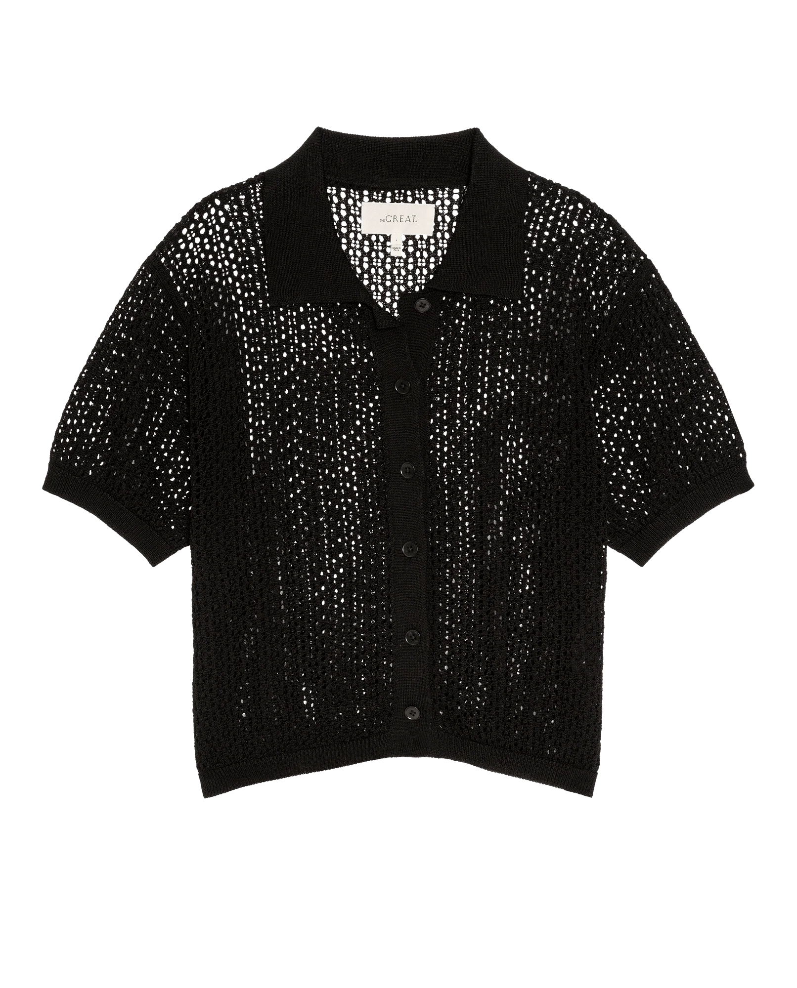 The Crochet Polo. -- Black - Image 5