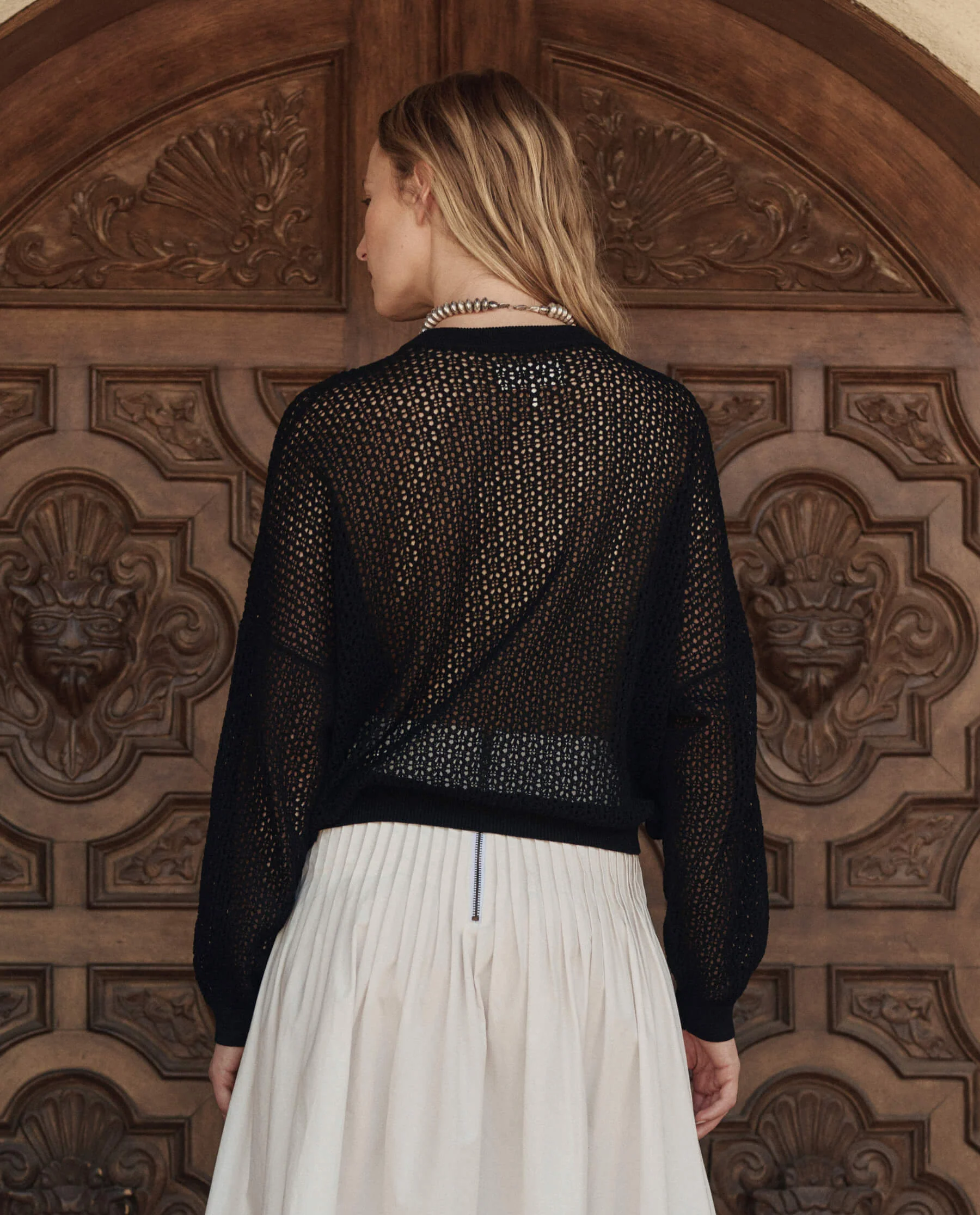 The Crochet Pullover. -- Black - Image 5