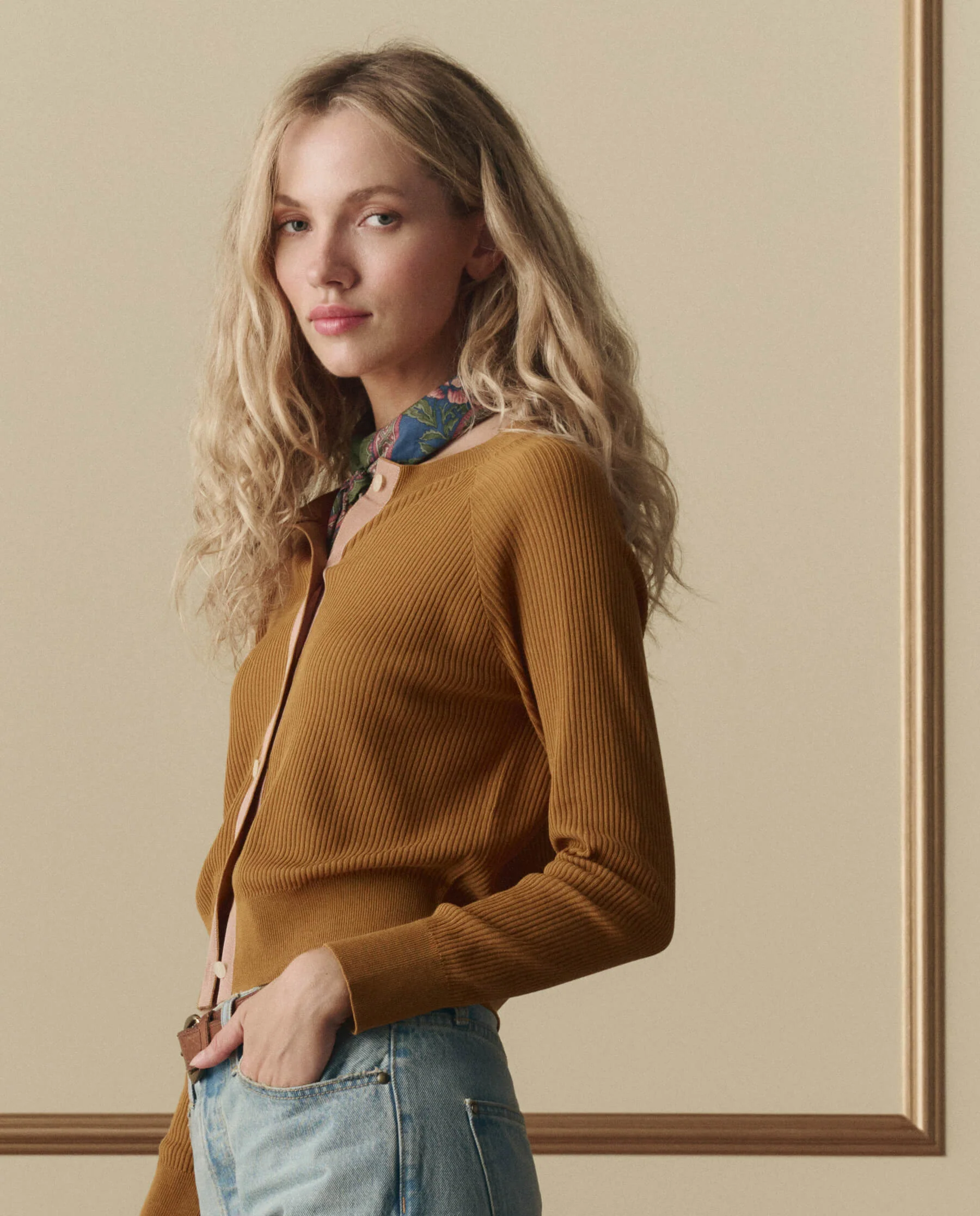 The Dainty Cardigan. -- Suntan - Image 2