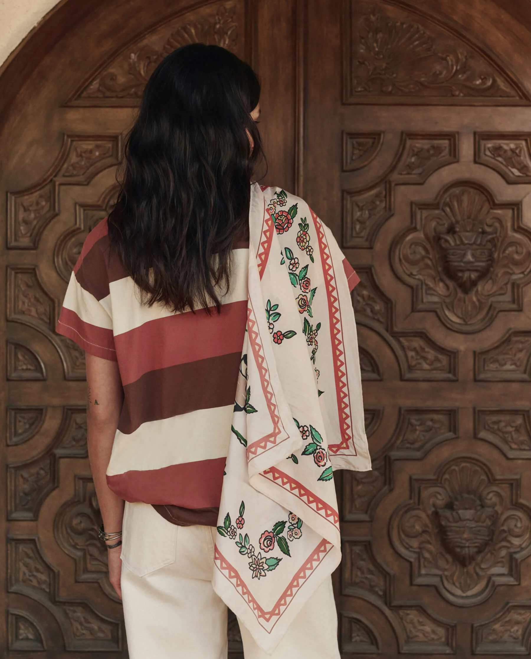 The Derby Silk Bandana. -- Cream - Image 4