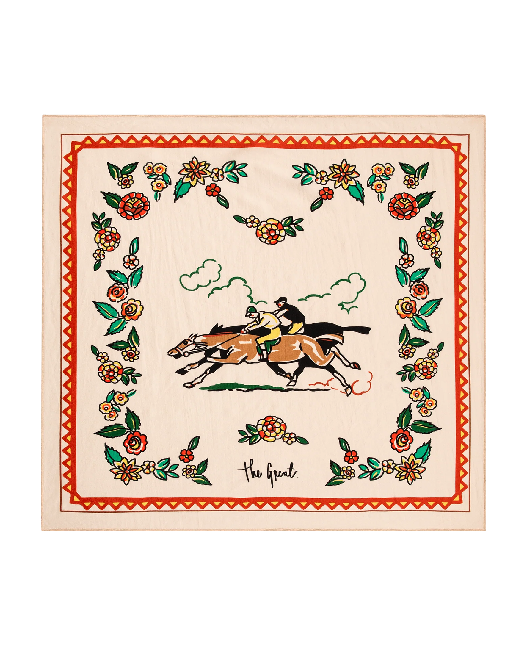 The Derby Silk Bandana. -- Cream - Image 6