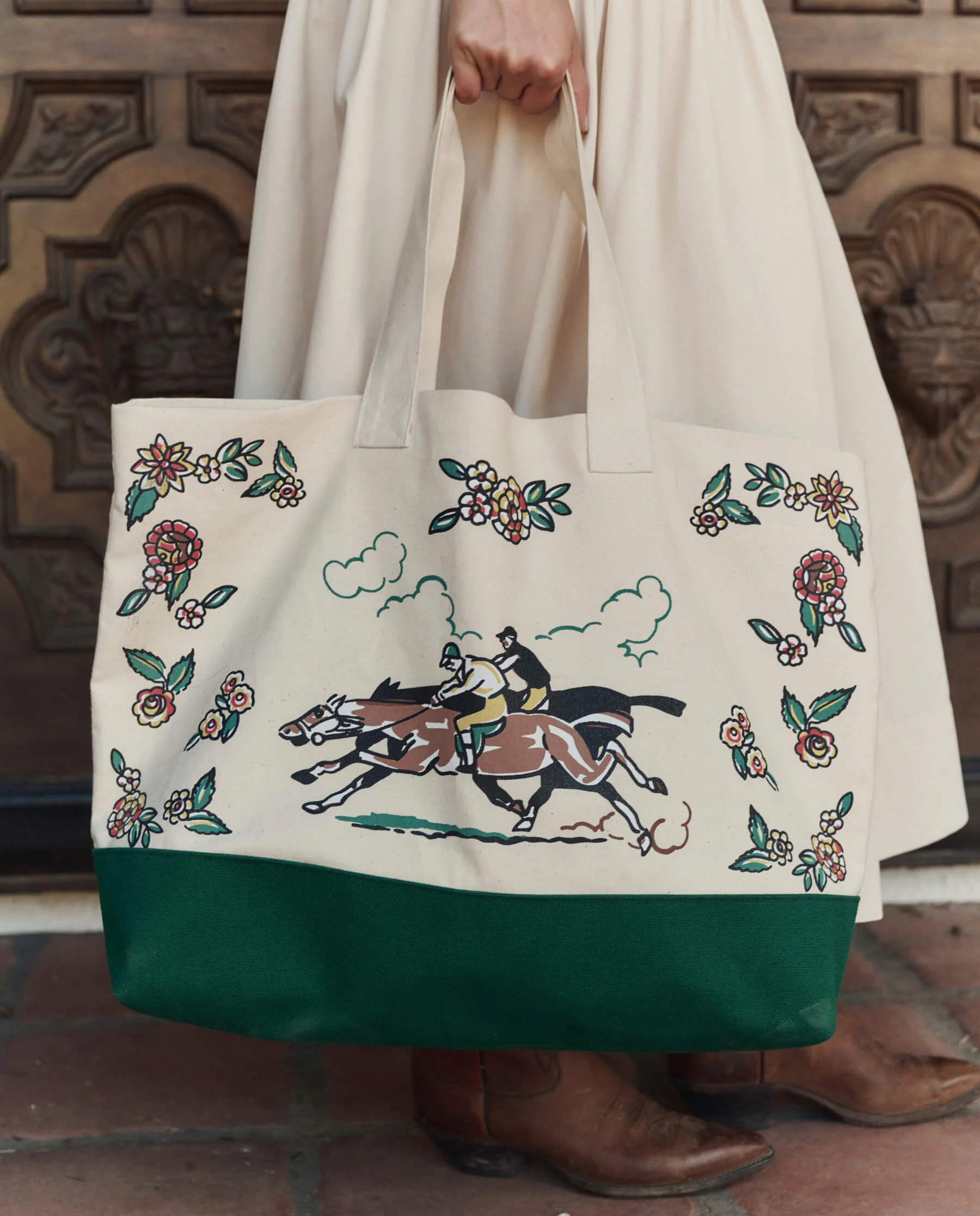 The Derby Tote. -- Cream