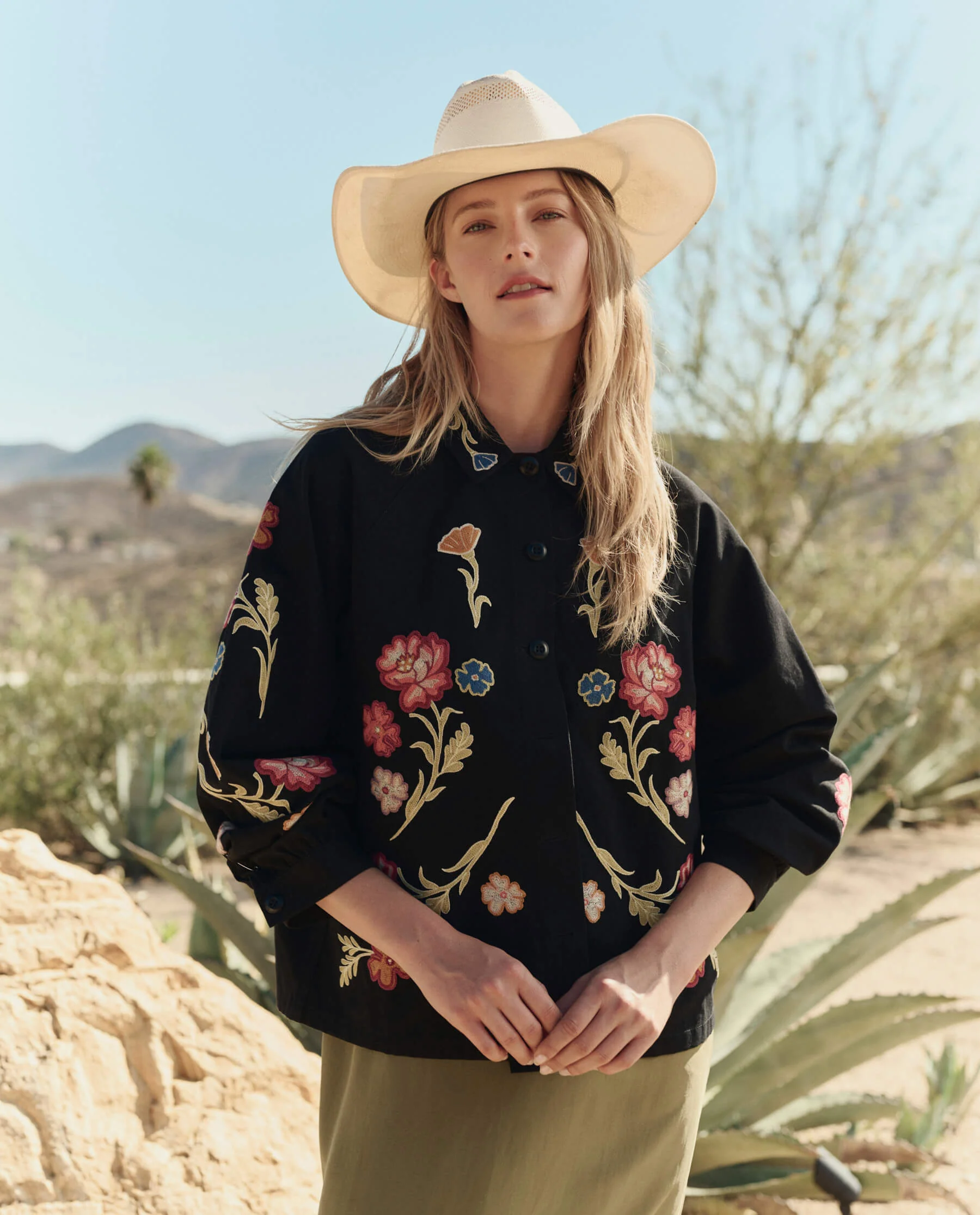 The Embroidered Commodore Jacket. -- Almost Black