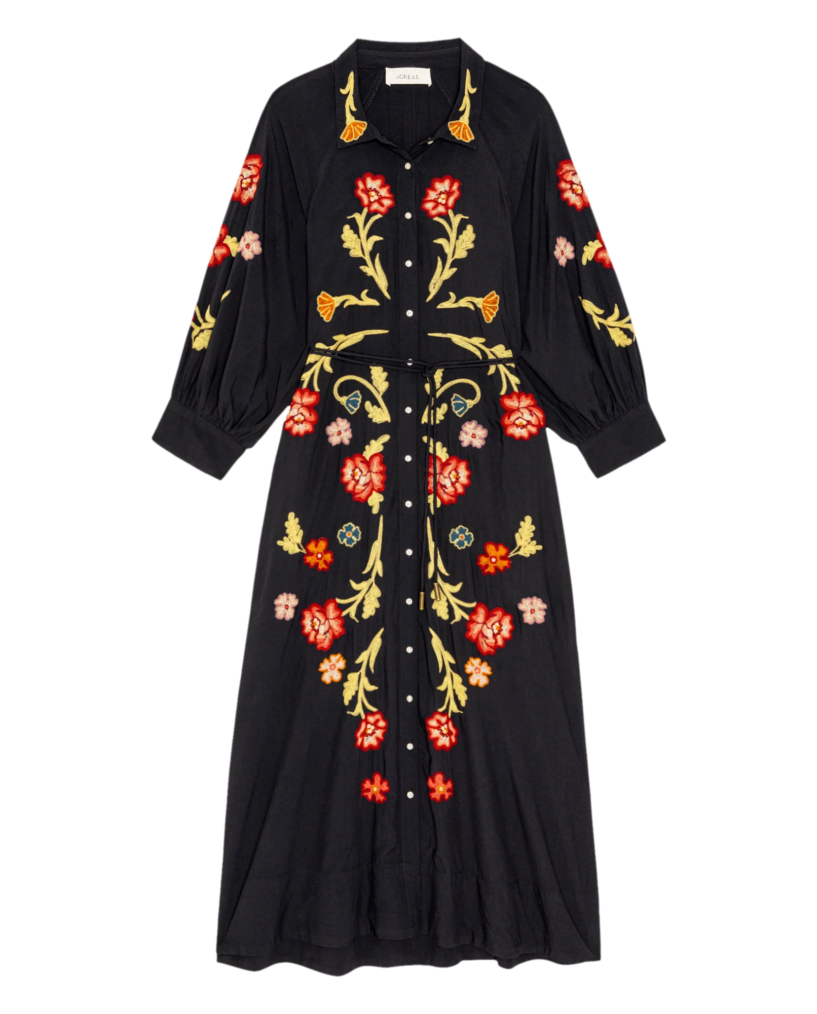 The Embroidered Herd Dress. -- Black - Image 6