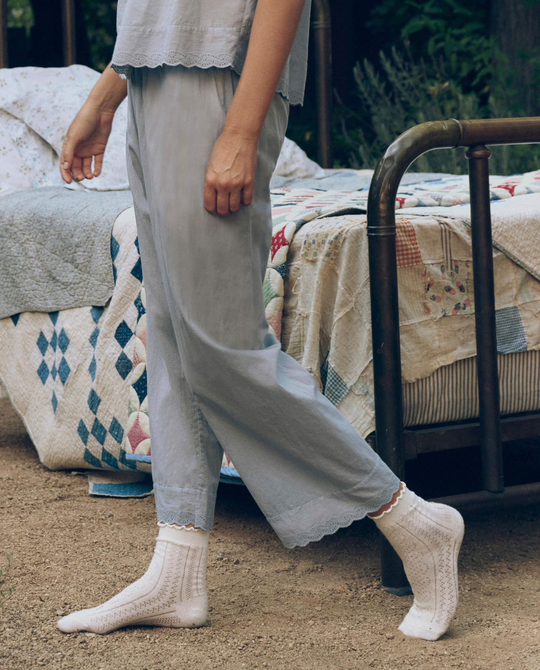 The Eyelet Easy Sleep Pant. -- Rainwater - Image 2