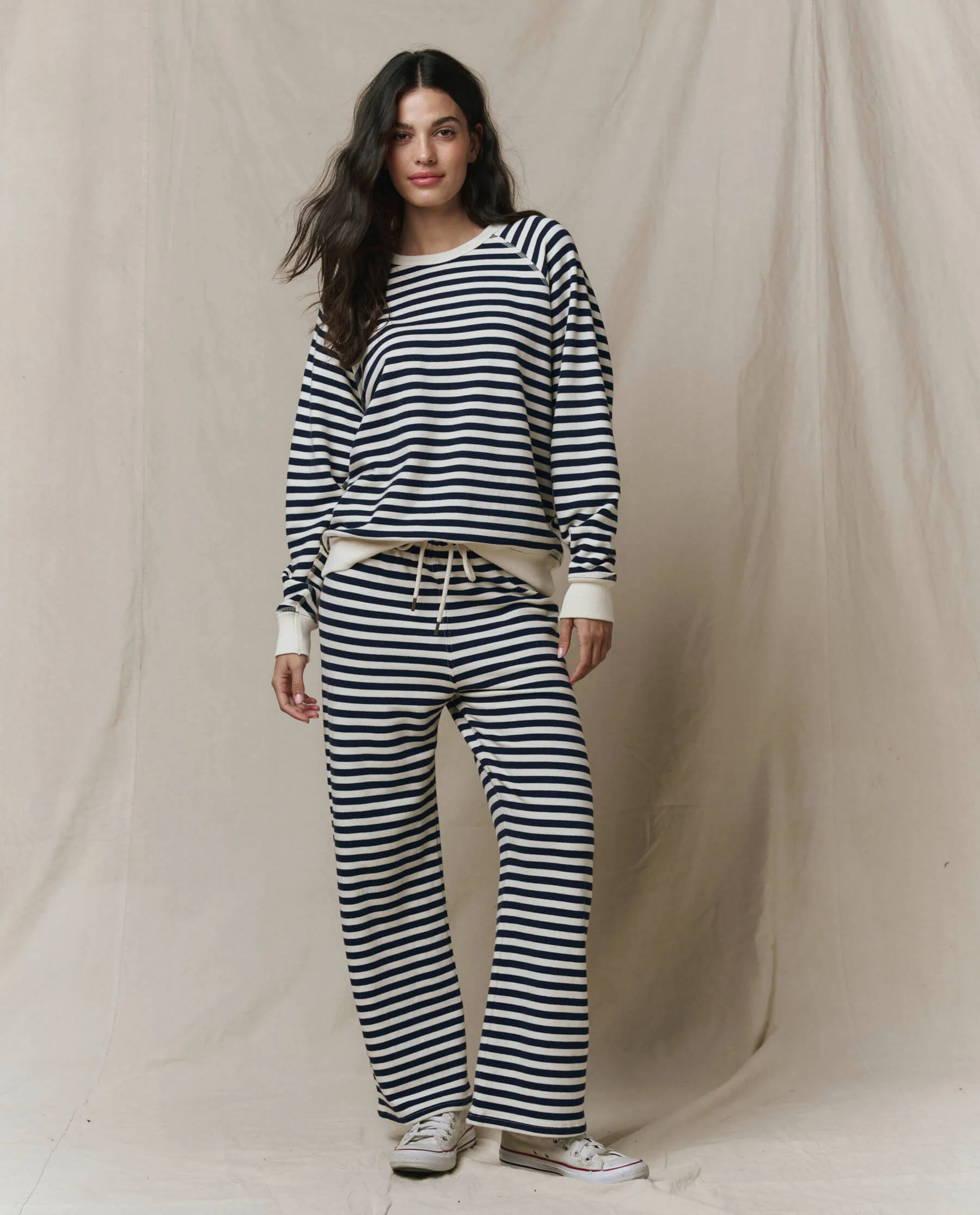 The Lap Sweatpant. -- Navy Sailor Stripe - Image 2