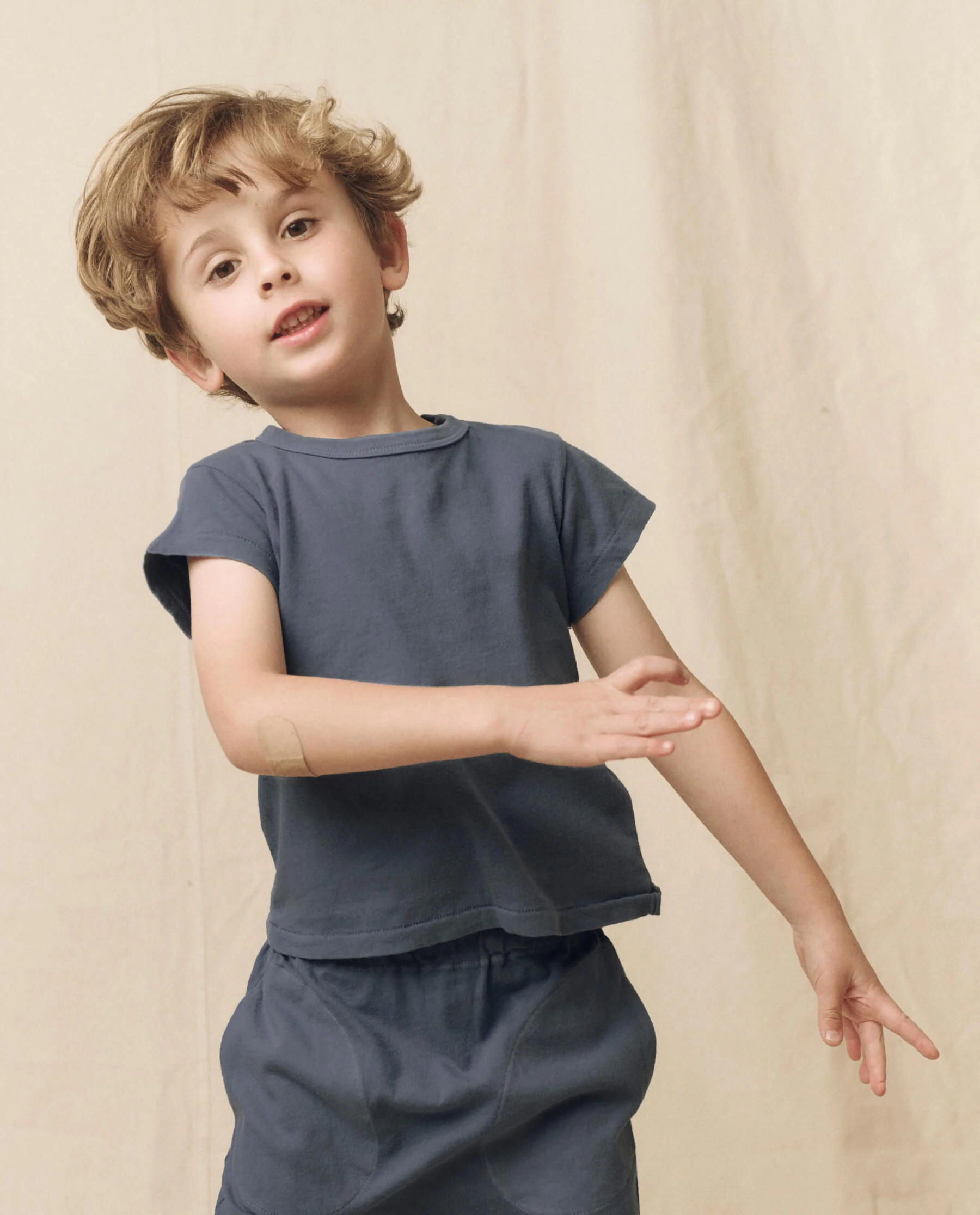 The Little Boxy Crew. Solid -- Washed Navy - Image 3