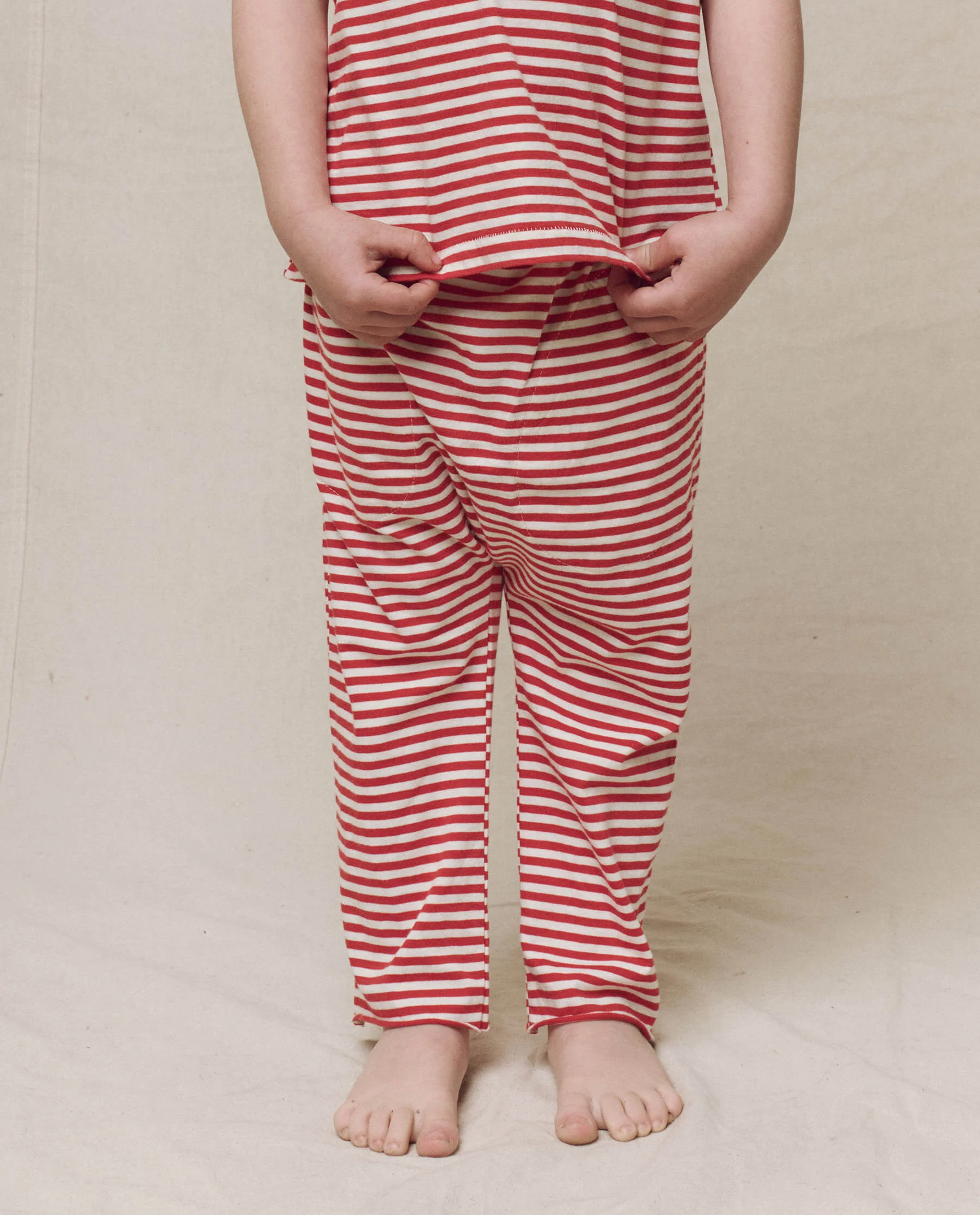The Little Jersey Crop. Novelty -- Sun Cherry Stripe