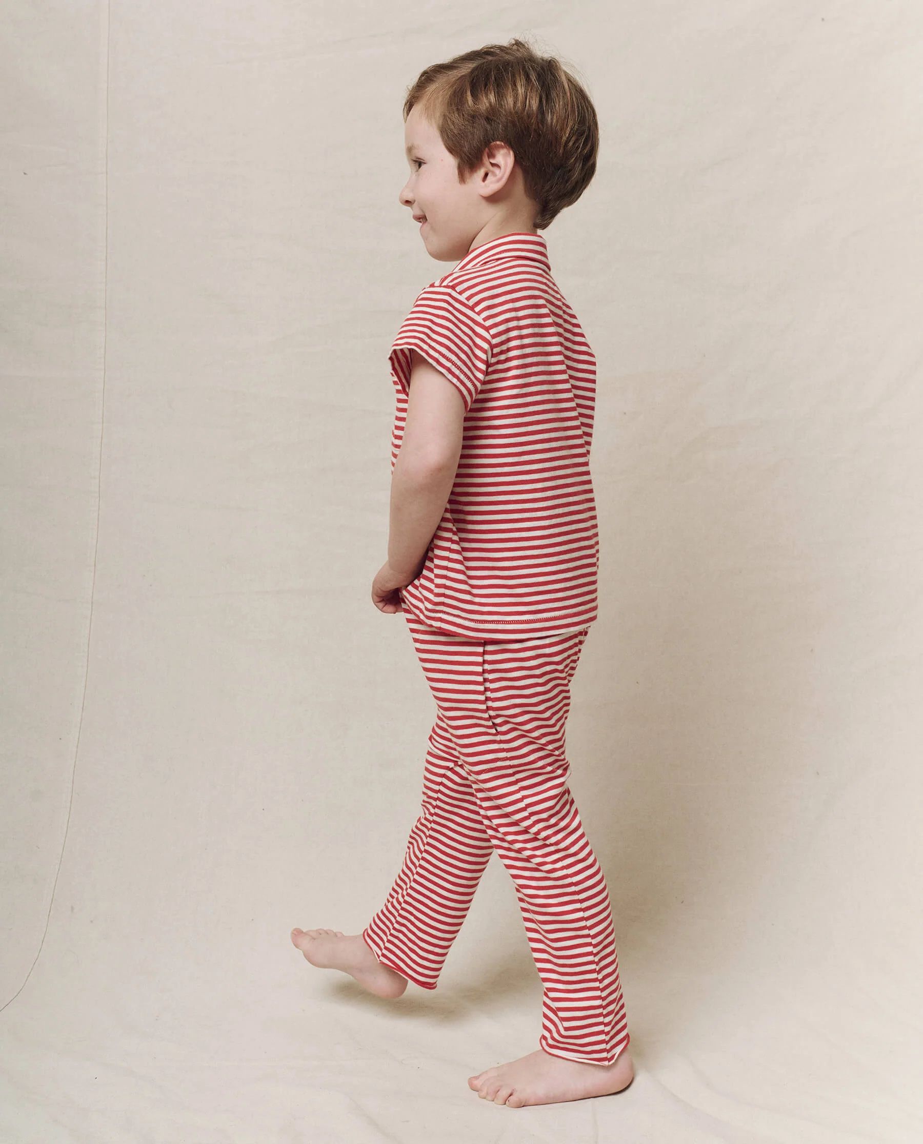 The Little Lacrosse Polo. -- Sun Cherry Stripe - Image 2