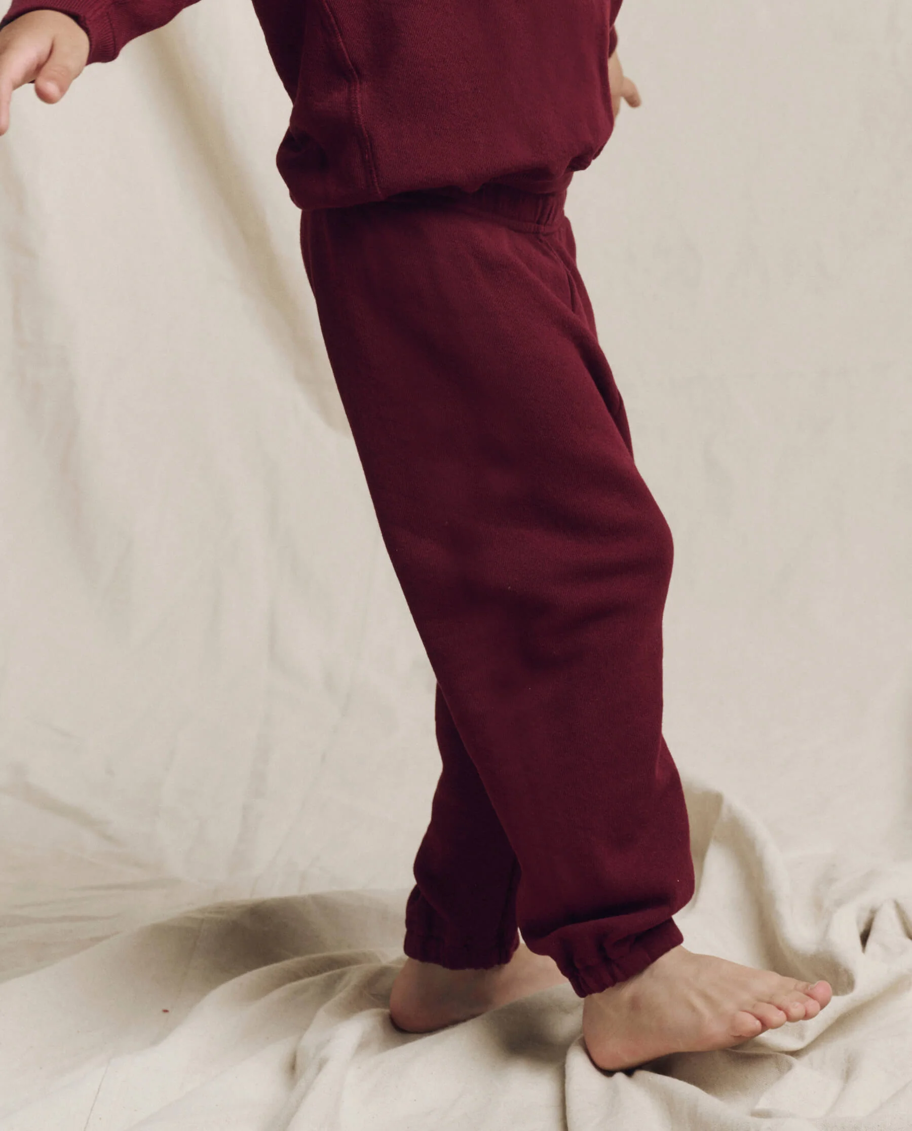 The Little Stadium Sweatpant. Solid -- Plum - Image 2