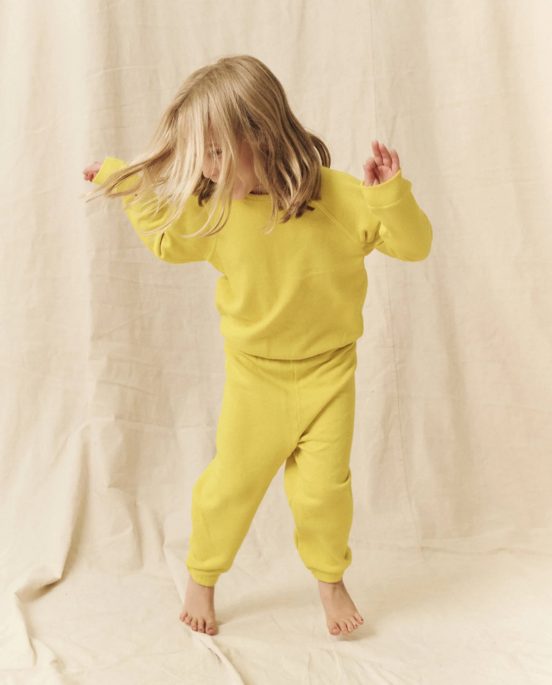 The Little Stadium Sweatpant. Solid -- Sunbeam - Image 2