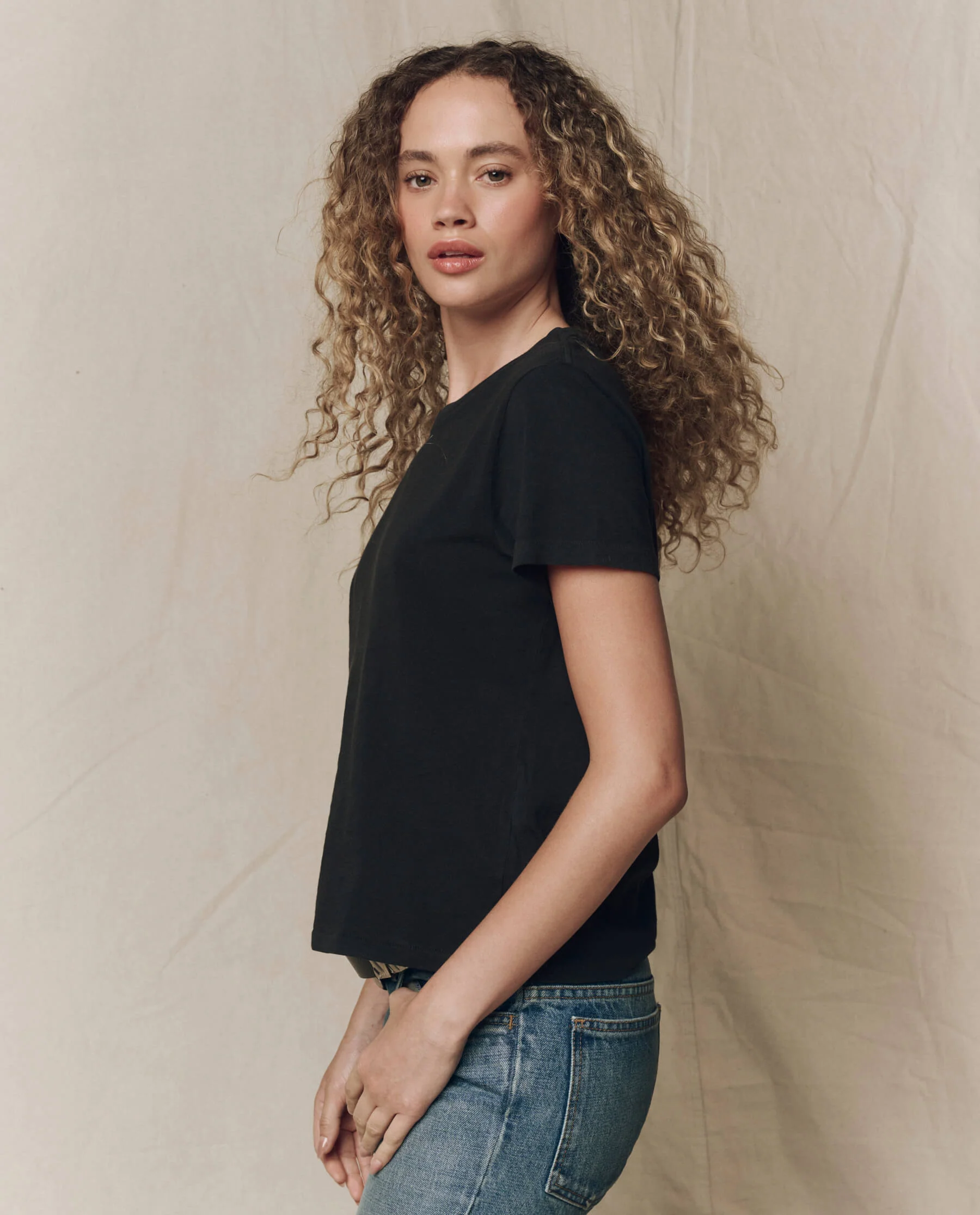 The Little Tee. Solid -- Almost Black - Image 3