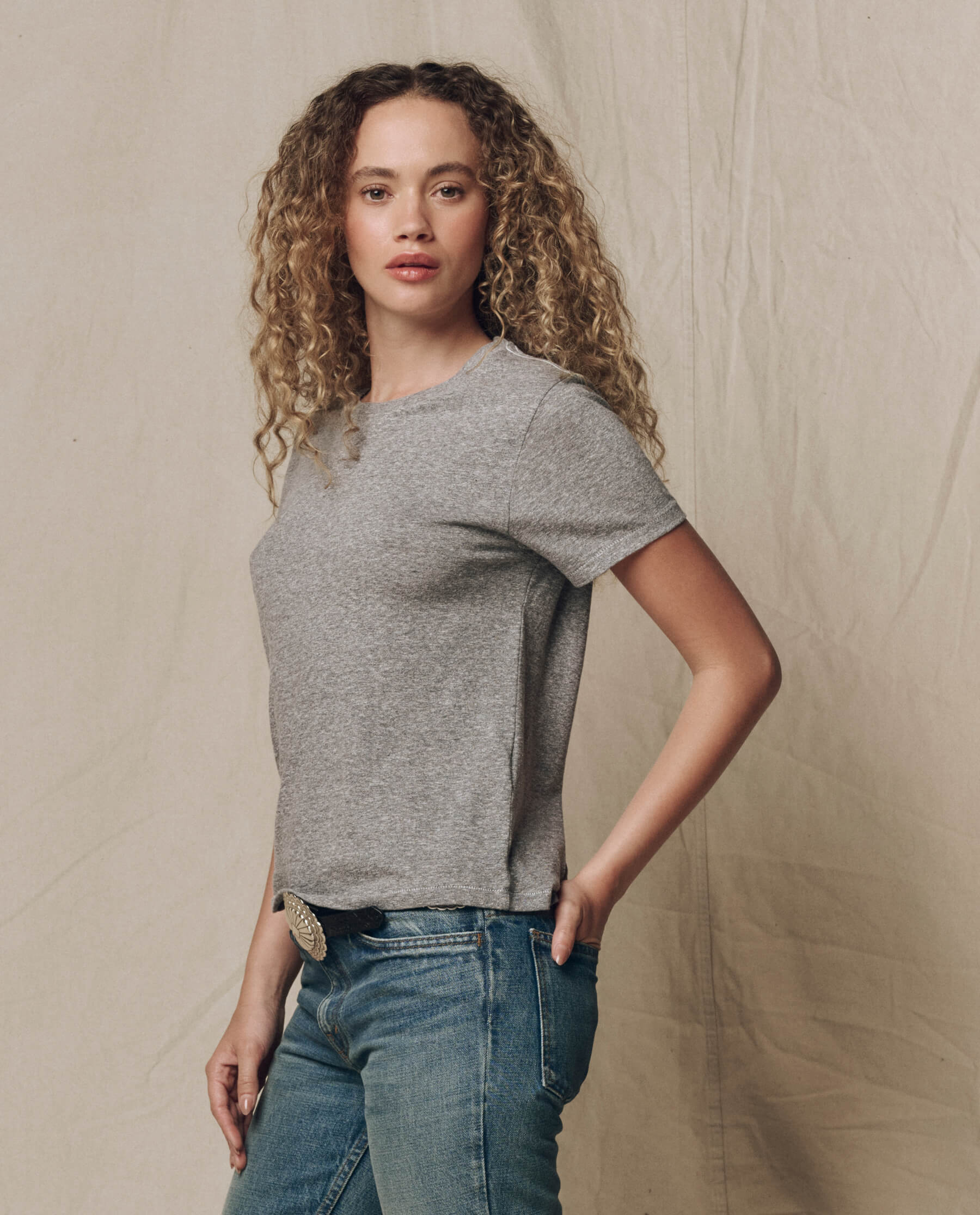 The Little Tee. Solid -- Heather Grey - Image 3