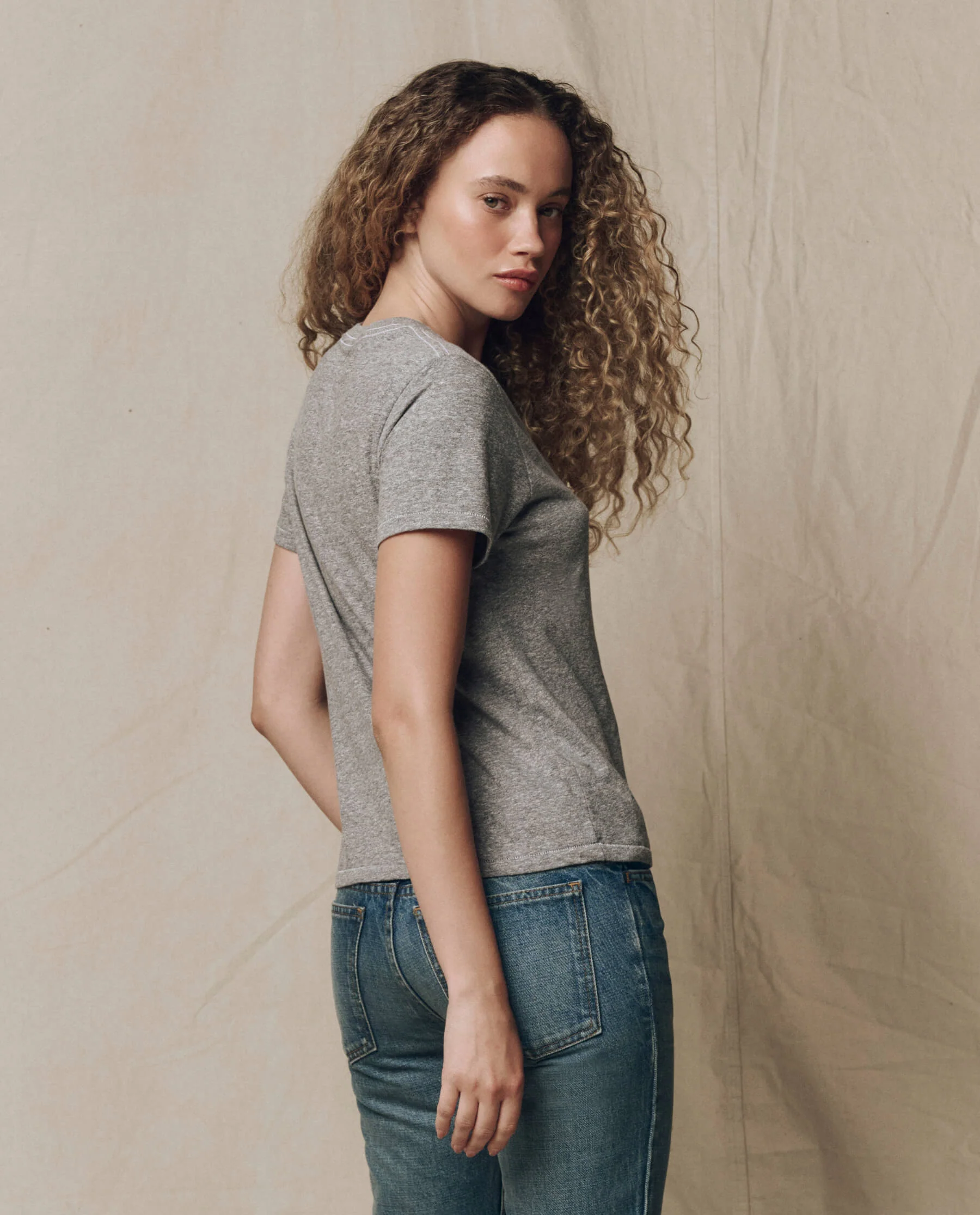 The Little Tee. Solid -- Heather Grey - Image 4