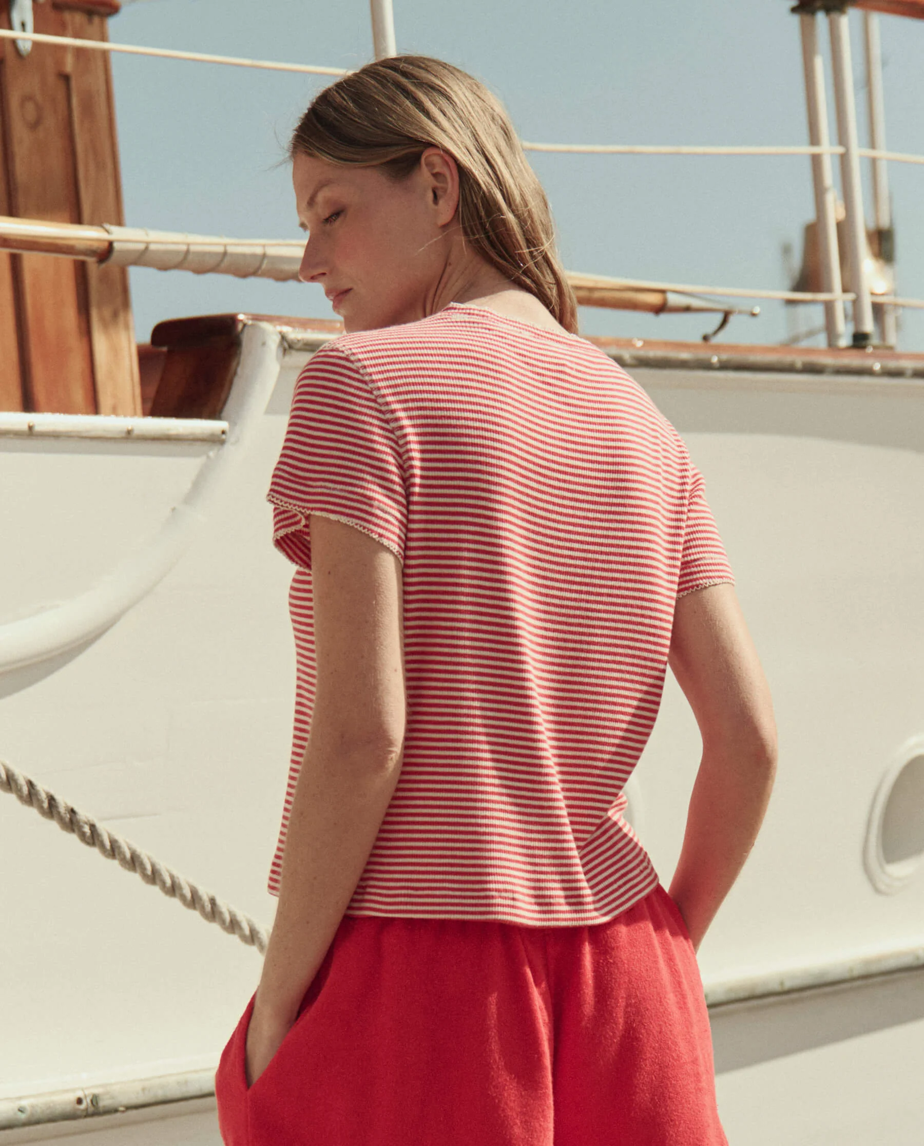 The Little Tee. -- Pimento Stripe - Image 3
