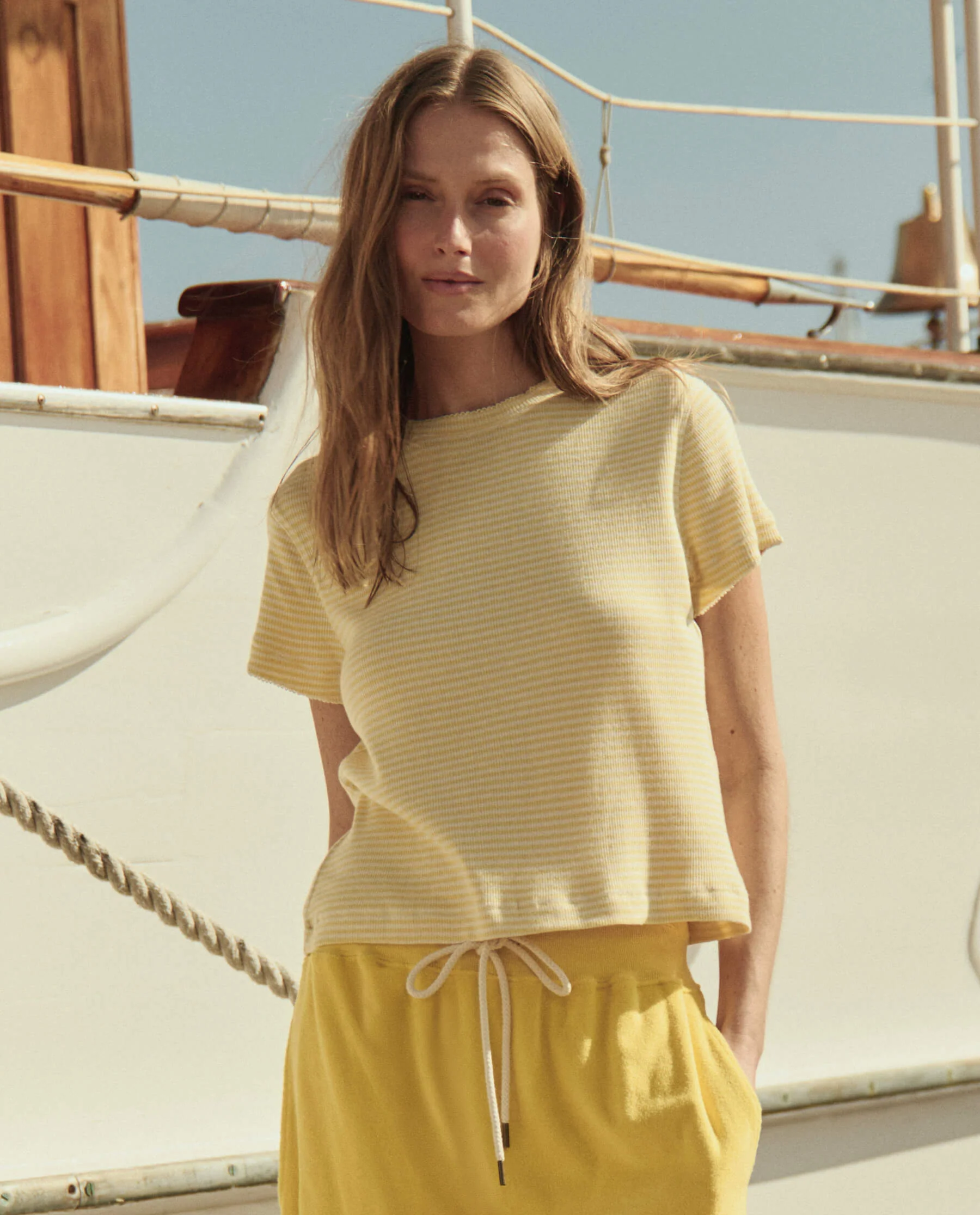 The Little Tee. -- Soft Yellow Stripe - Image 3