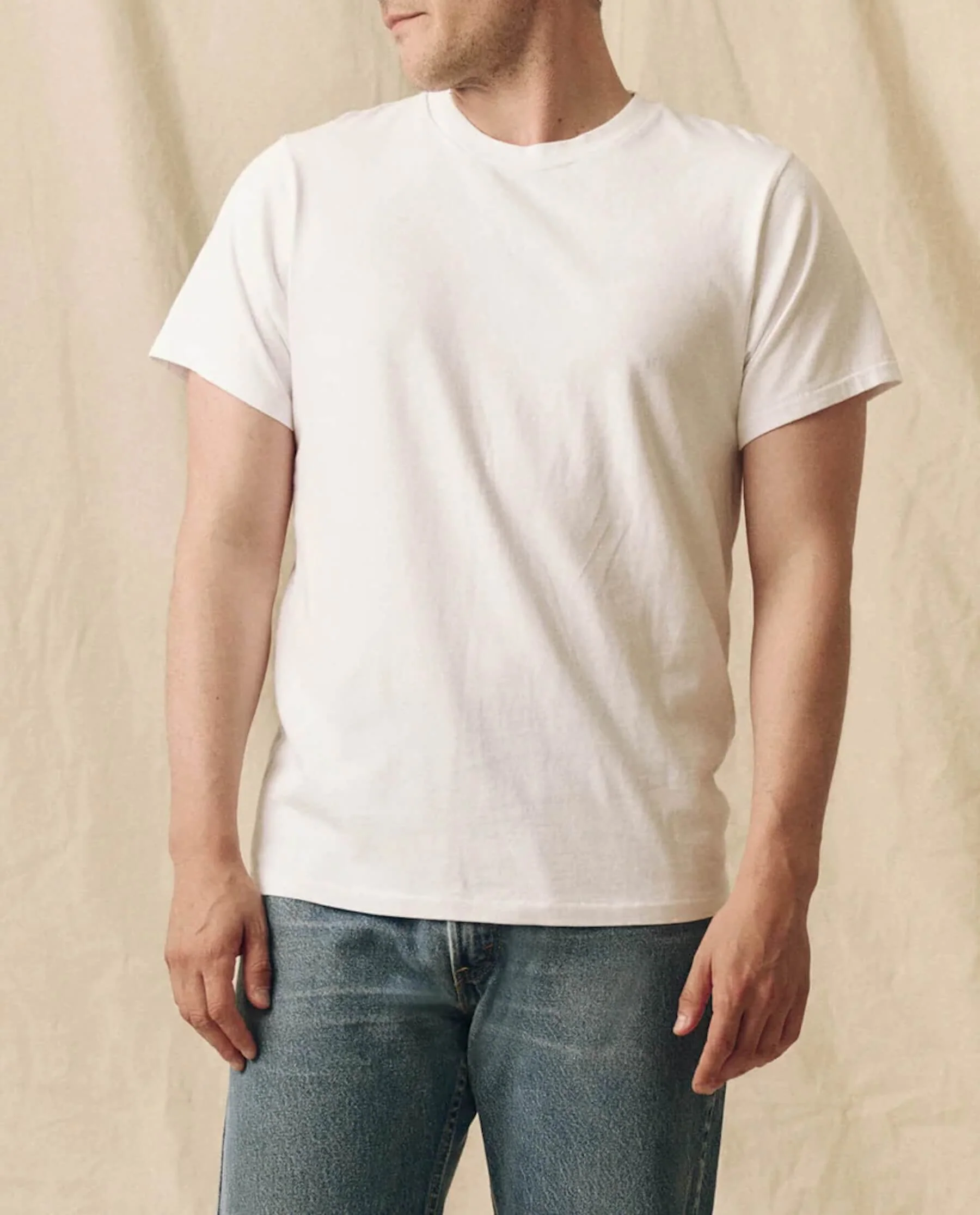The Men's Pure Knits Slim Tee. -- True White