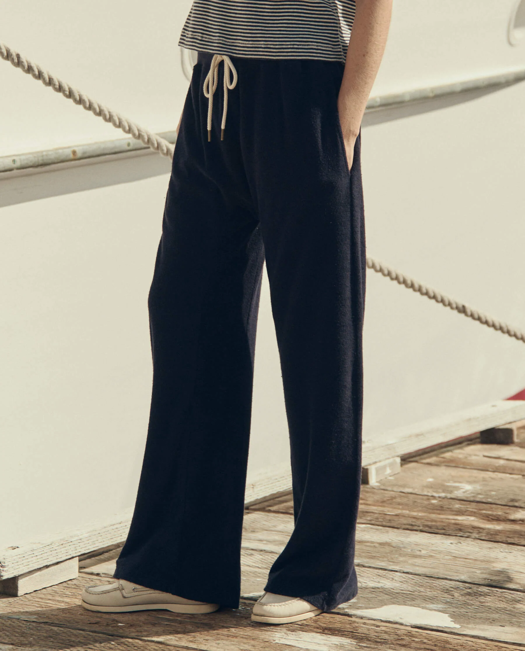 The Micro Terry Horseshoe Sweatpant. -- Navy - Image 2