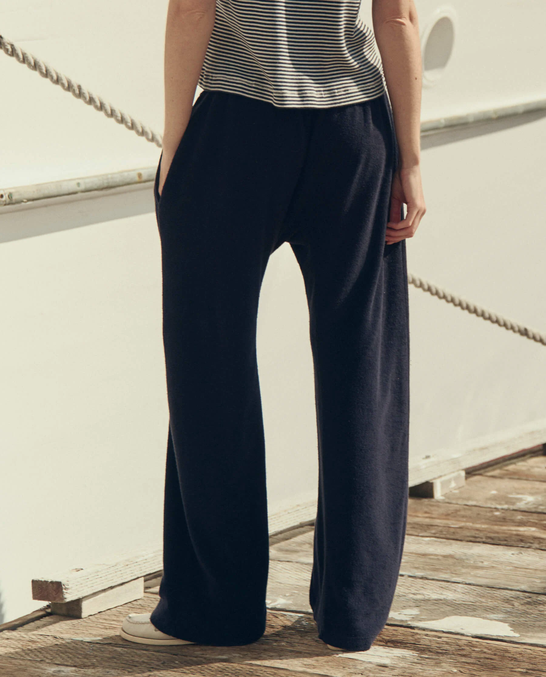 The Micro Terry Horseshoe Sweatpant. -- Navy - Image 3