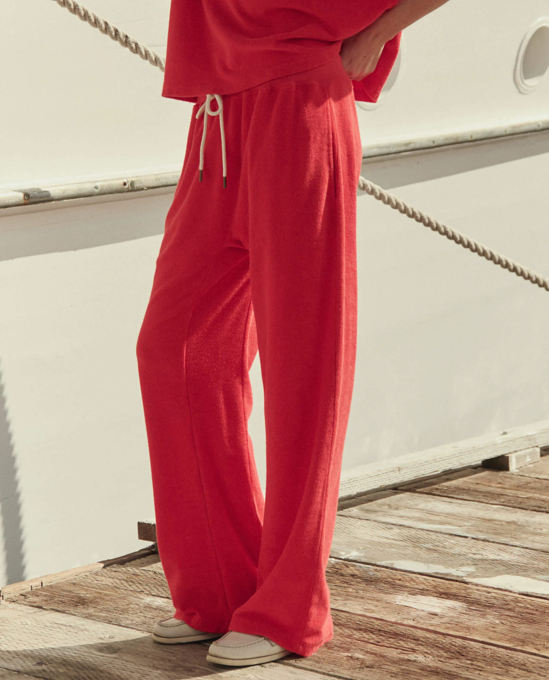 The Micro Terry Horseshoe Sweatpant. -- Pimento - Image 3