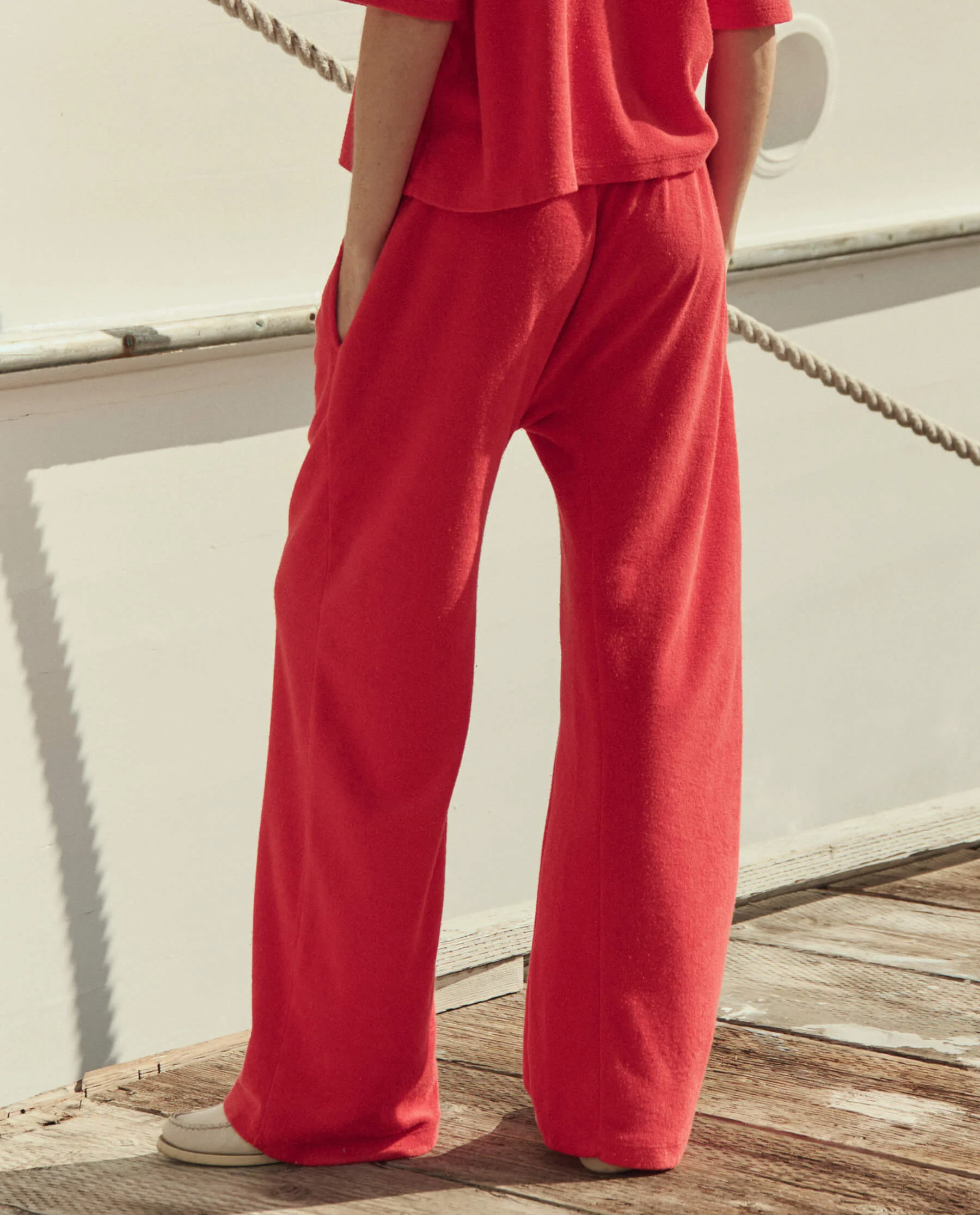 The Micro Terry Horseshoe Sweatpant. -- Pimento - Image 4