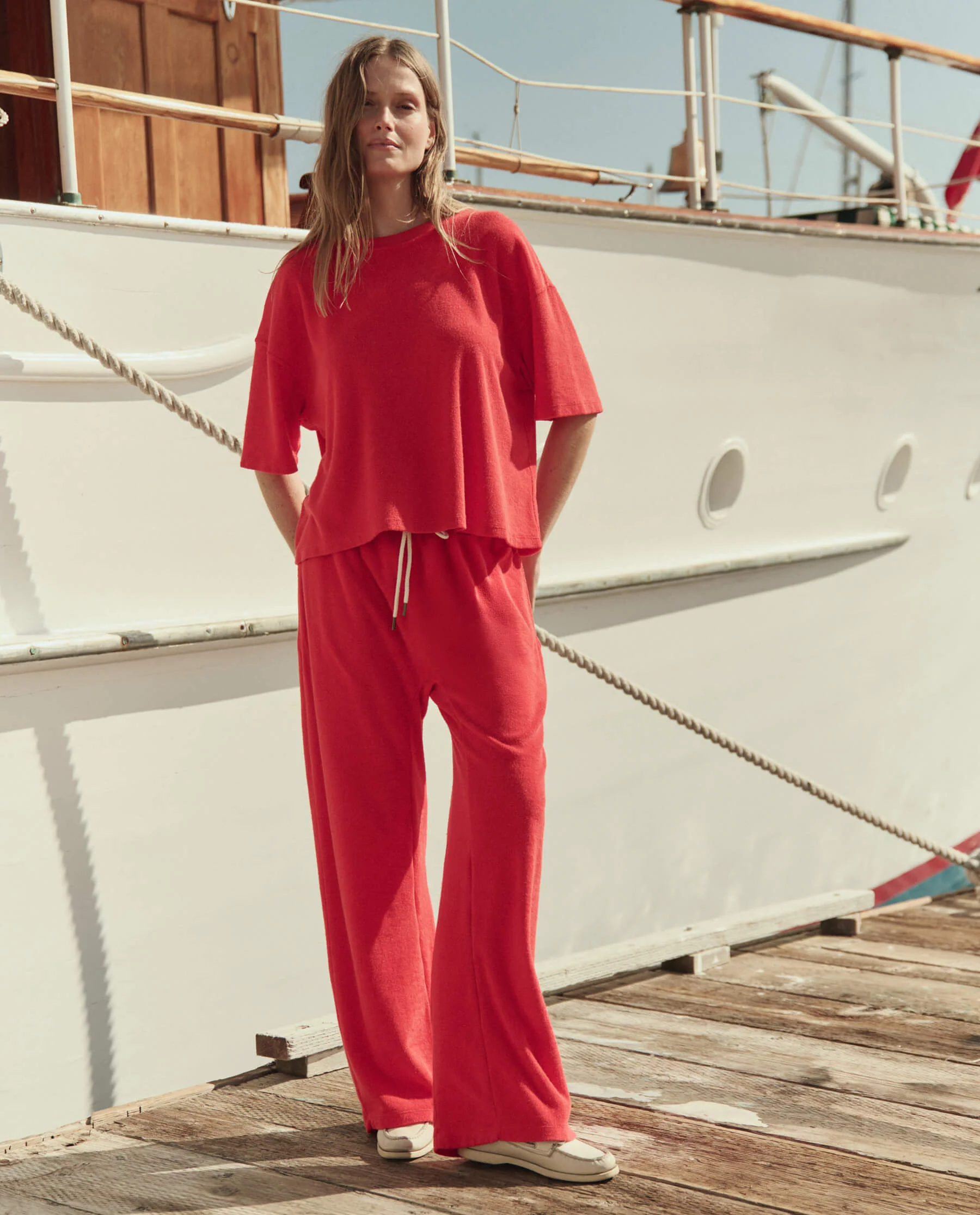 The Micro Terry Horseshoe Sweatpant. -- Pimento - Image 5