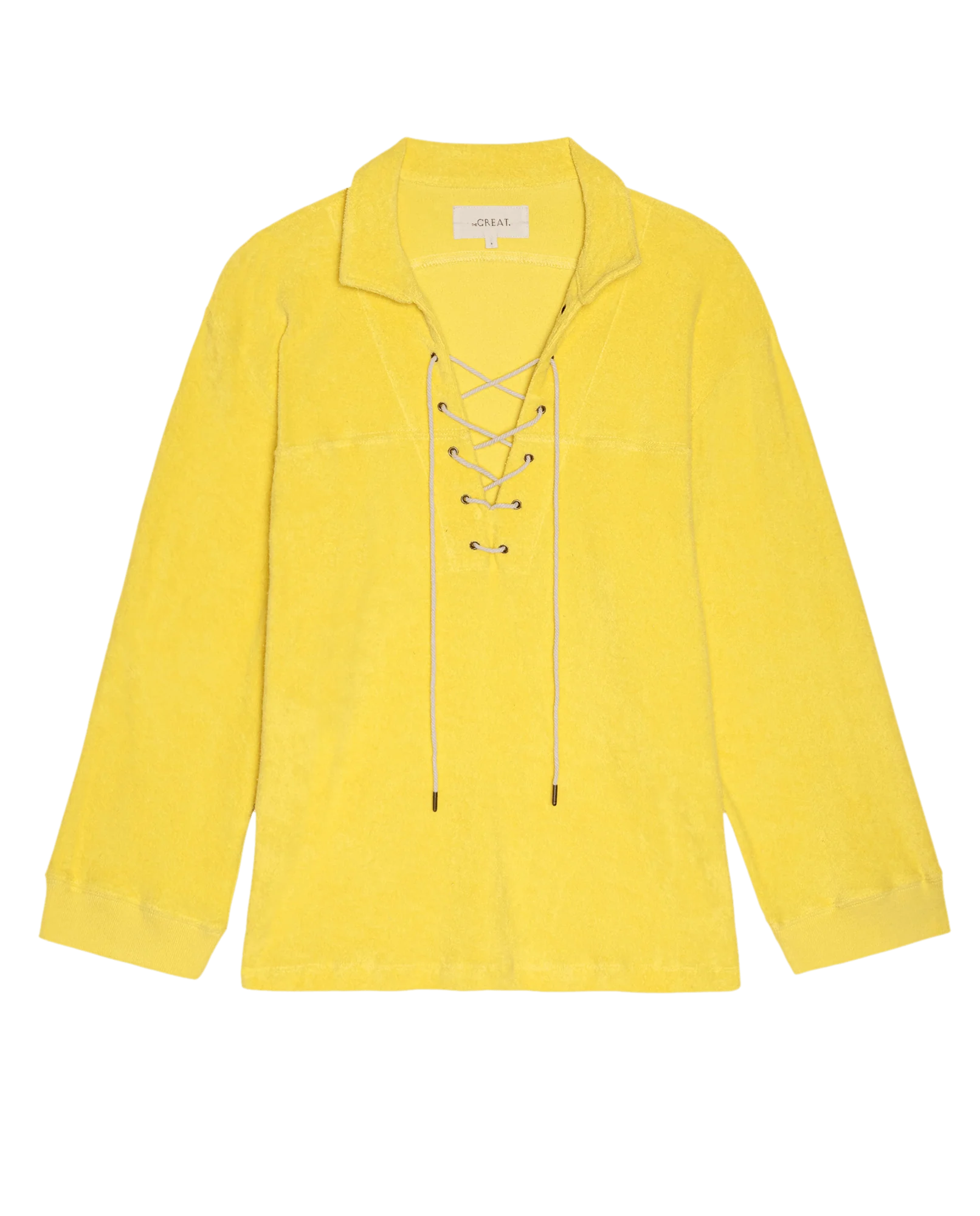 The Micro Terry Lace Up Tunic. -- Margarita - Image 6