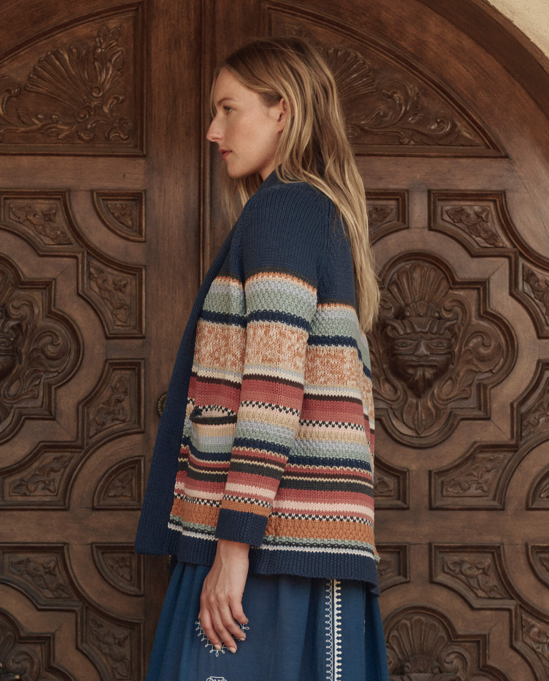 The Mountain Lodge Cardigan. -- Taos Stripe - Image 3