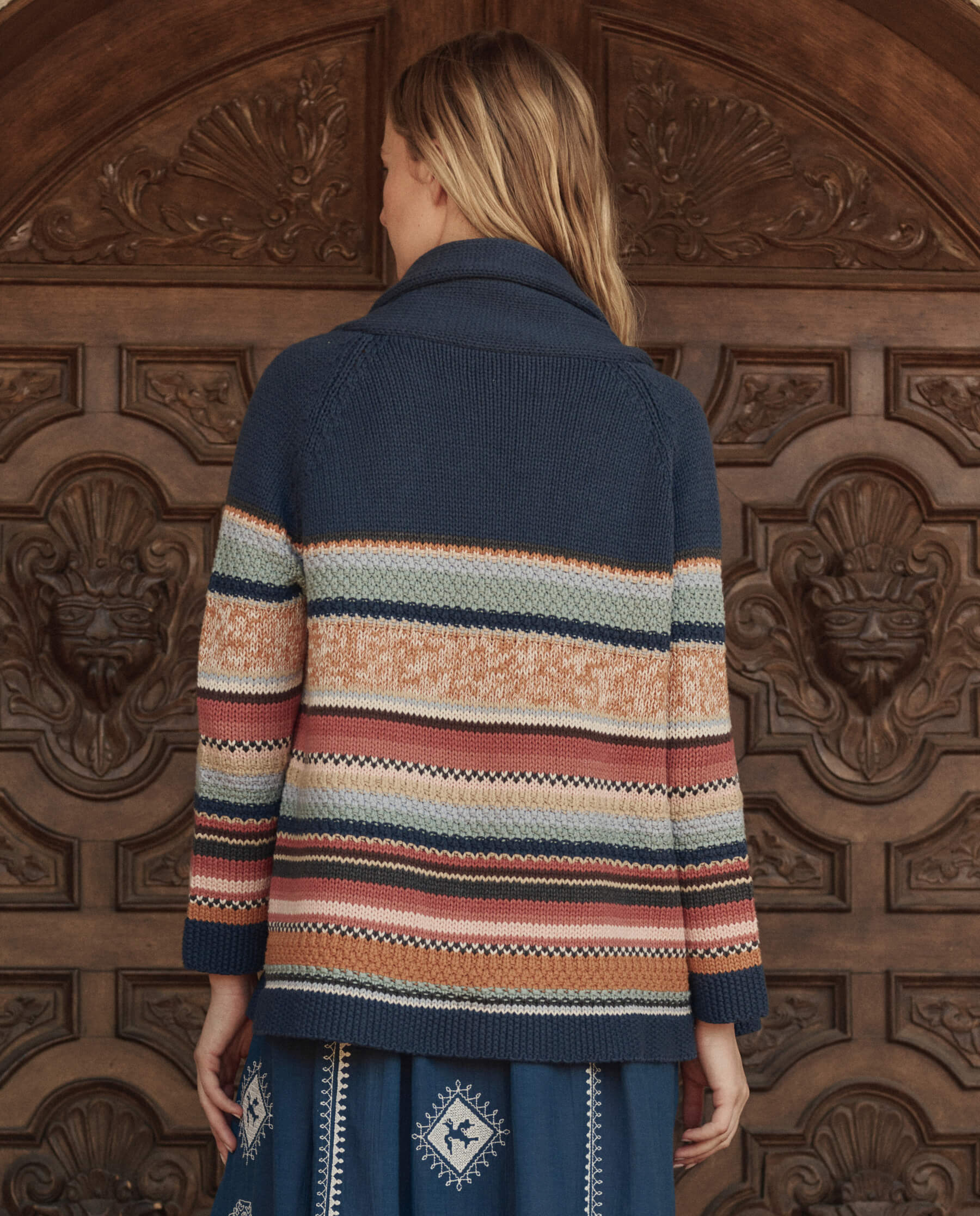 The Mountain Lodge Cardigan. -- Taos Stripe - Image 4