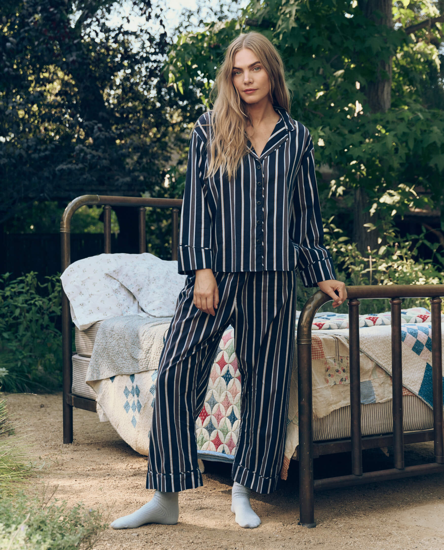 The Pajama Shirt. -- Coastline Stripe - Image 4
