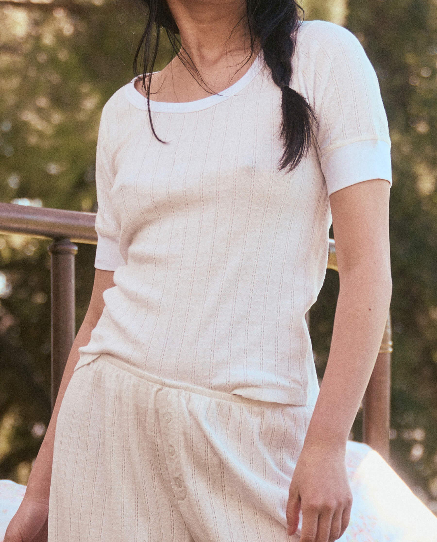 The Pointelle Ballet Tee. -- White - Image 2