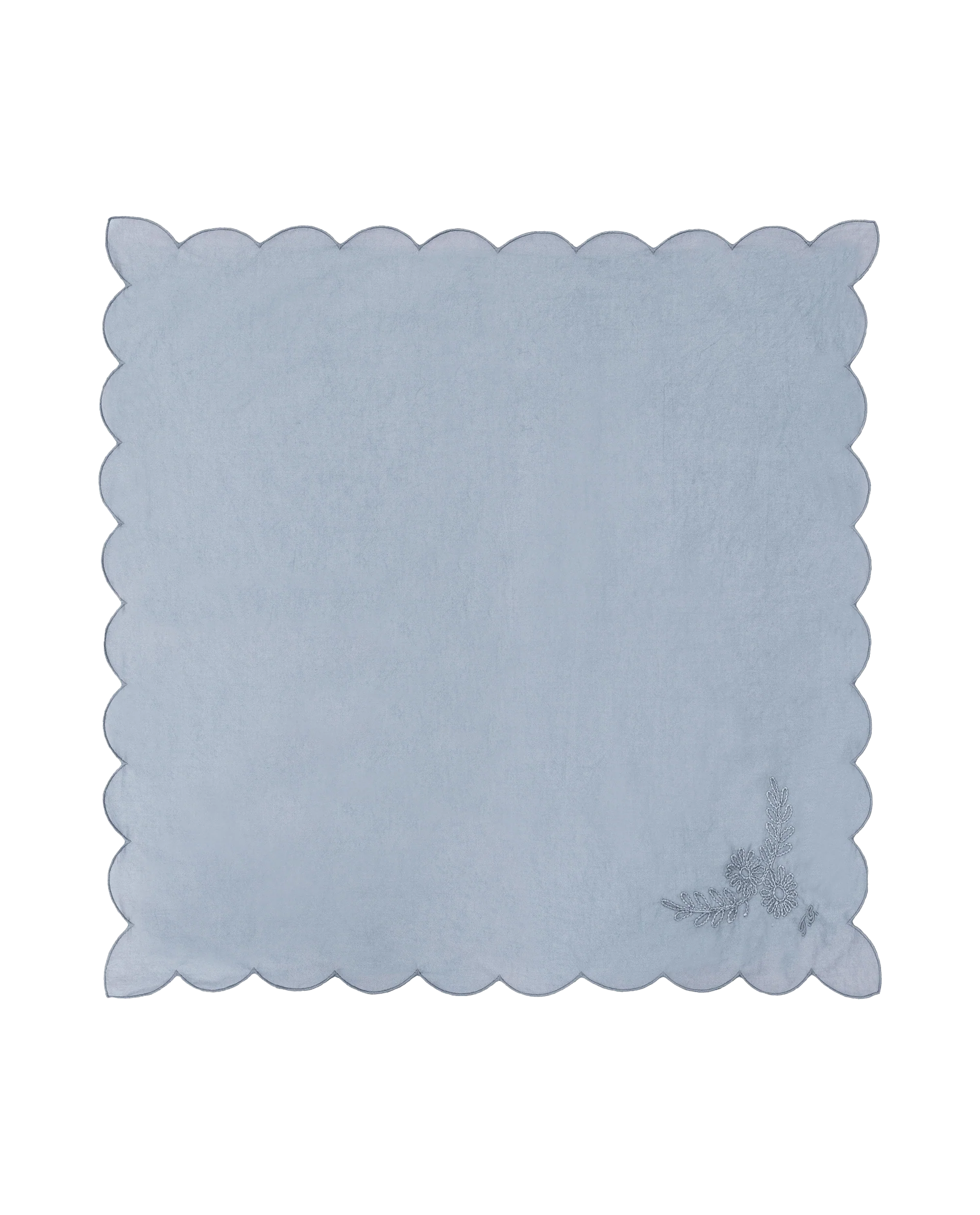 The Scalloped Bandana. -- Faded Indigo - Image 6