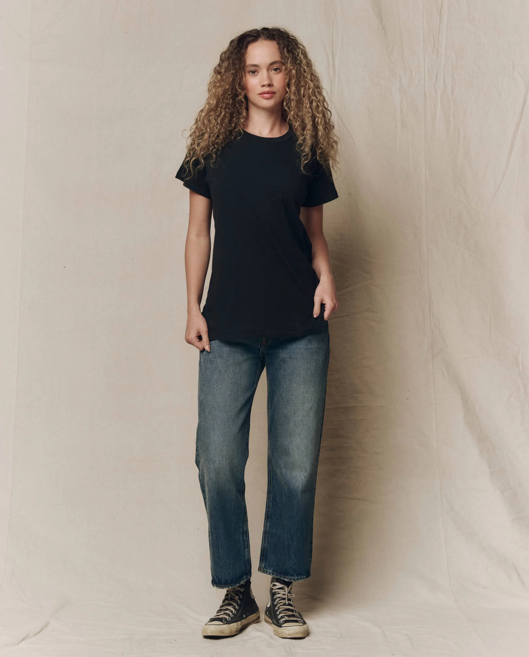 The Slim Tee. Solid -- Almost Black - Image 2