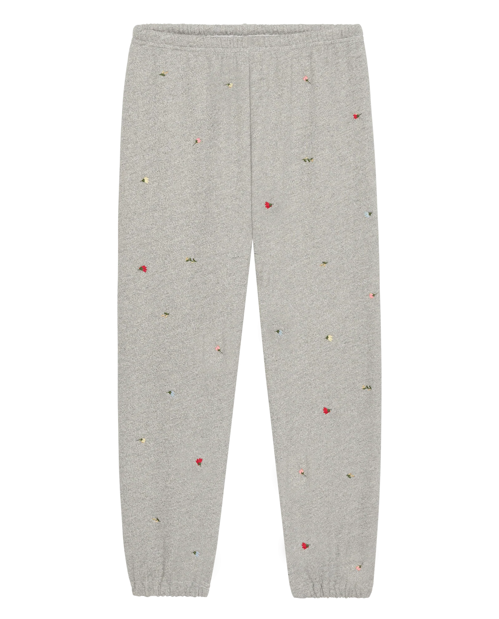 The Stadium Sweatpant w/ Tossed Floral Embroidery. -- Varsity Grey - Image 6