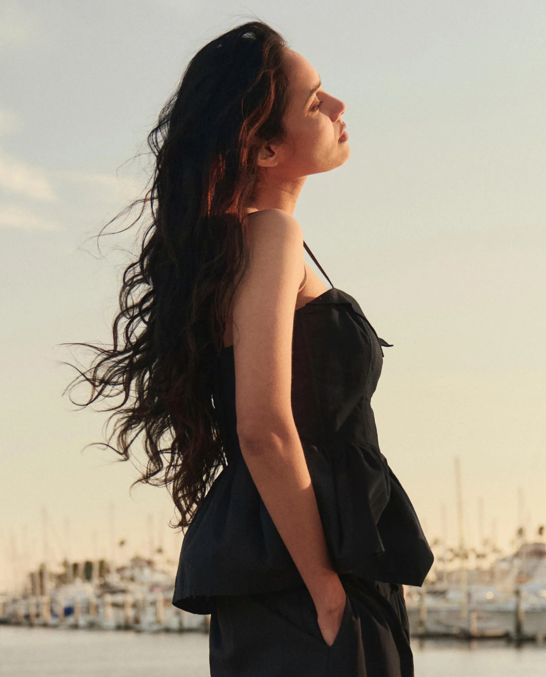 The Textured Verse Top. -- Black - Image 2