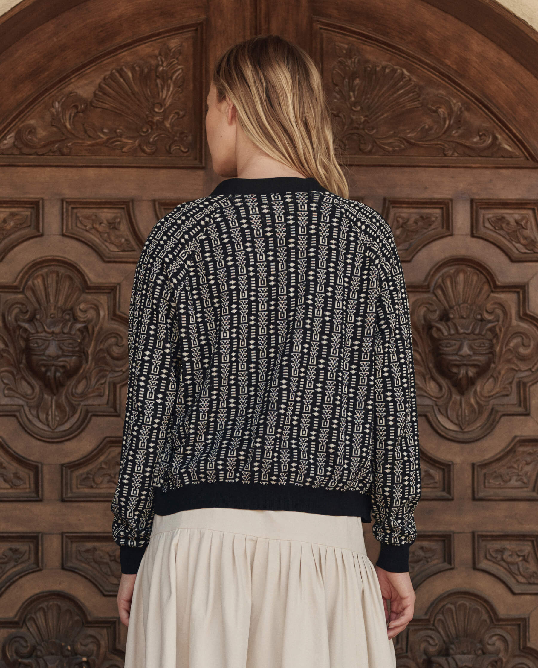 The Varsity Cardigan. -- Black - Image 4